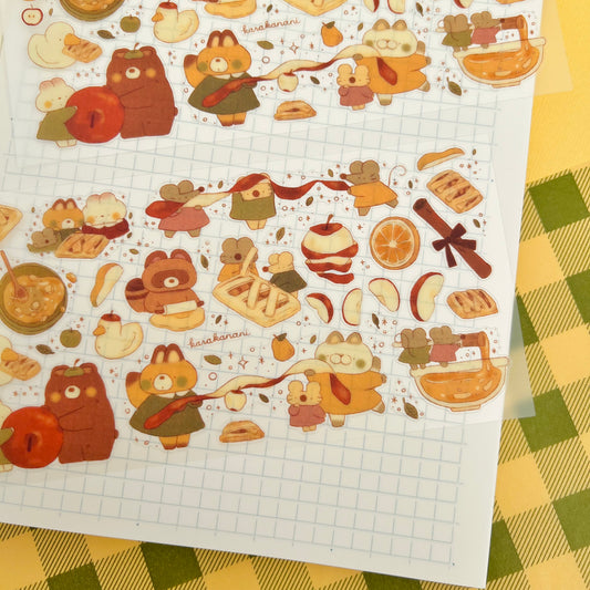 Baked Strudel Clear Journaling Sticker Sheet
