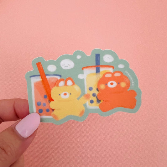 Bubble Tea Parade Vinyl Sticker