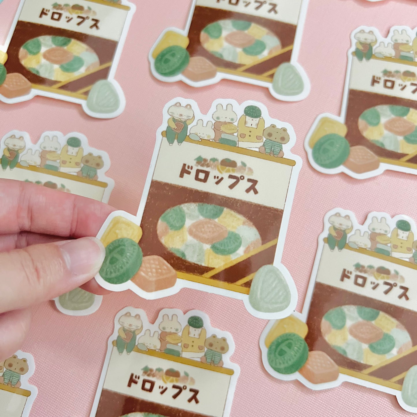 Fruit Candies Clear Vinyl Sticker