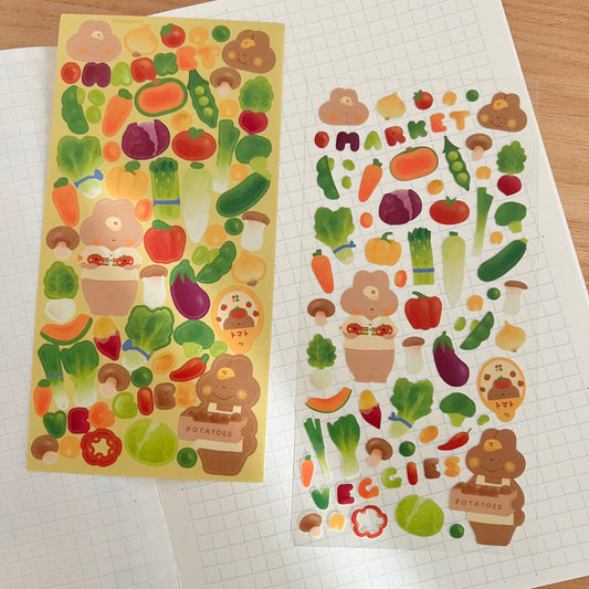 Market Veggies Journaling Sticker Sheet