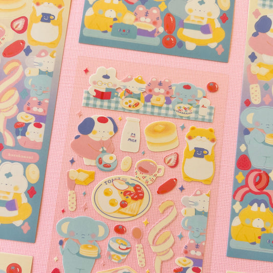 Pastel Morning Journaling Sticker Sheet