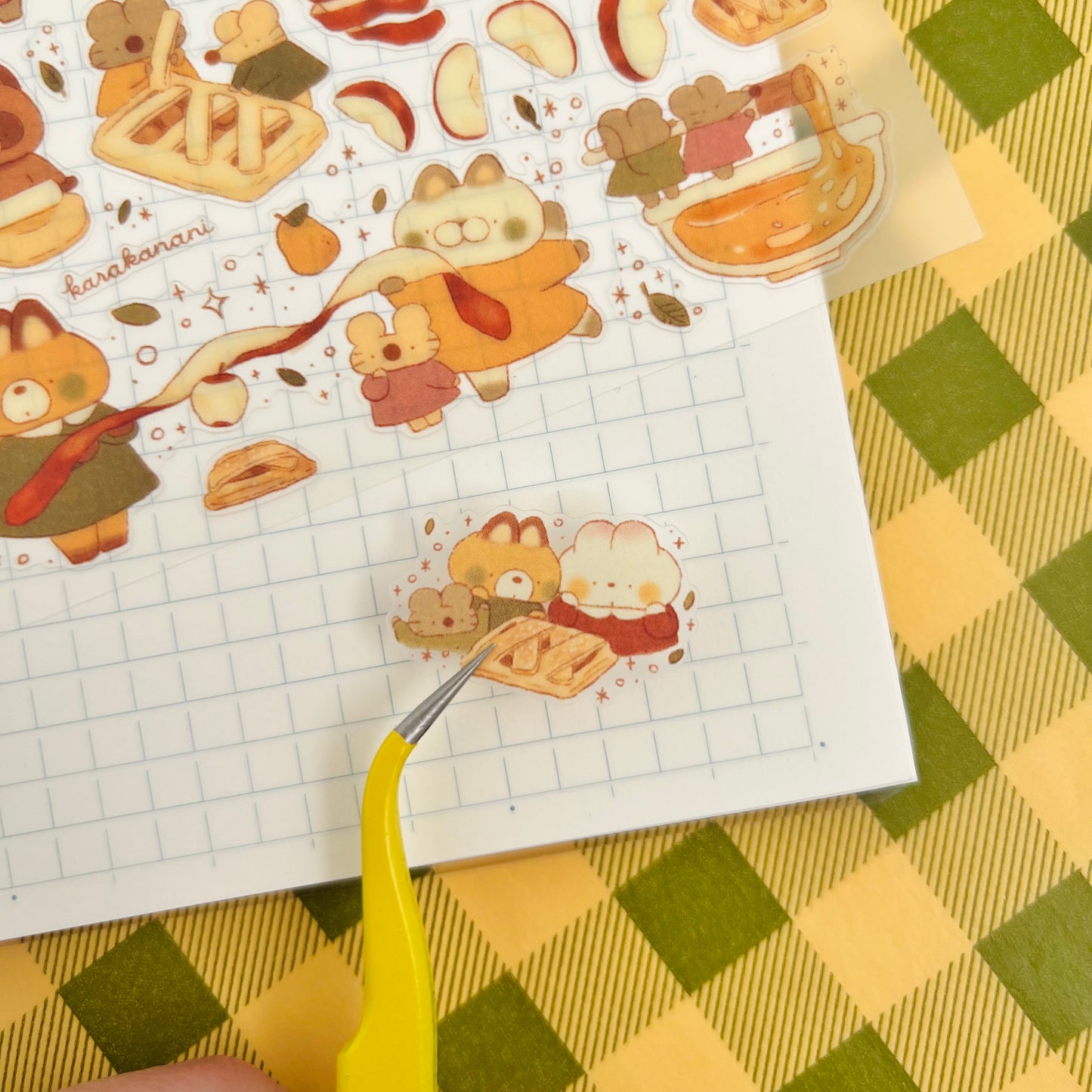 Baked Strudel Clear Journaling Sticker Sheet