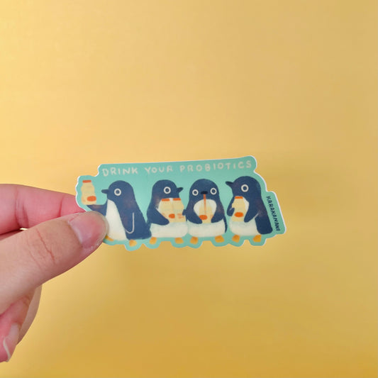 Probiotic Penguins Vinyl Sticker