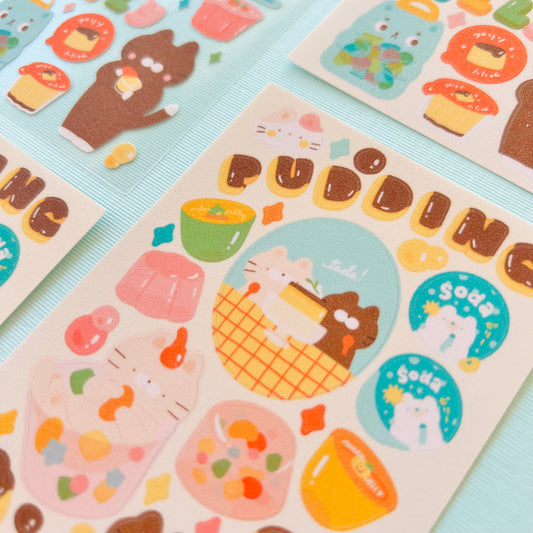 Pudding and Jellies Journaling Sticker Sheet