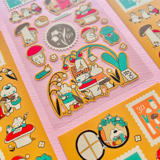 Garden Village Journaling Sticker Sheet