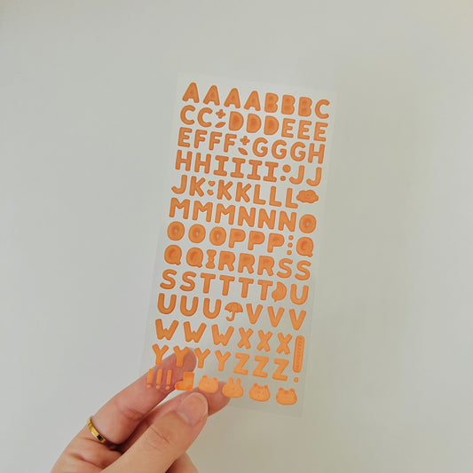 Cookie Alphabet Journaling Sticker Sheet