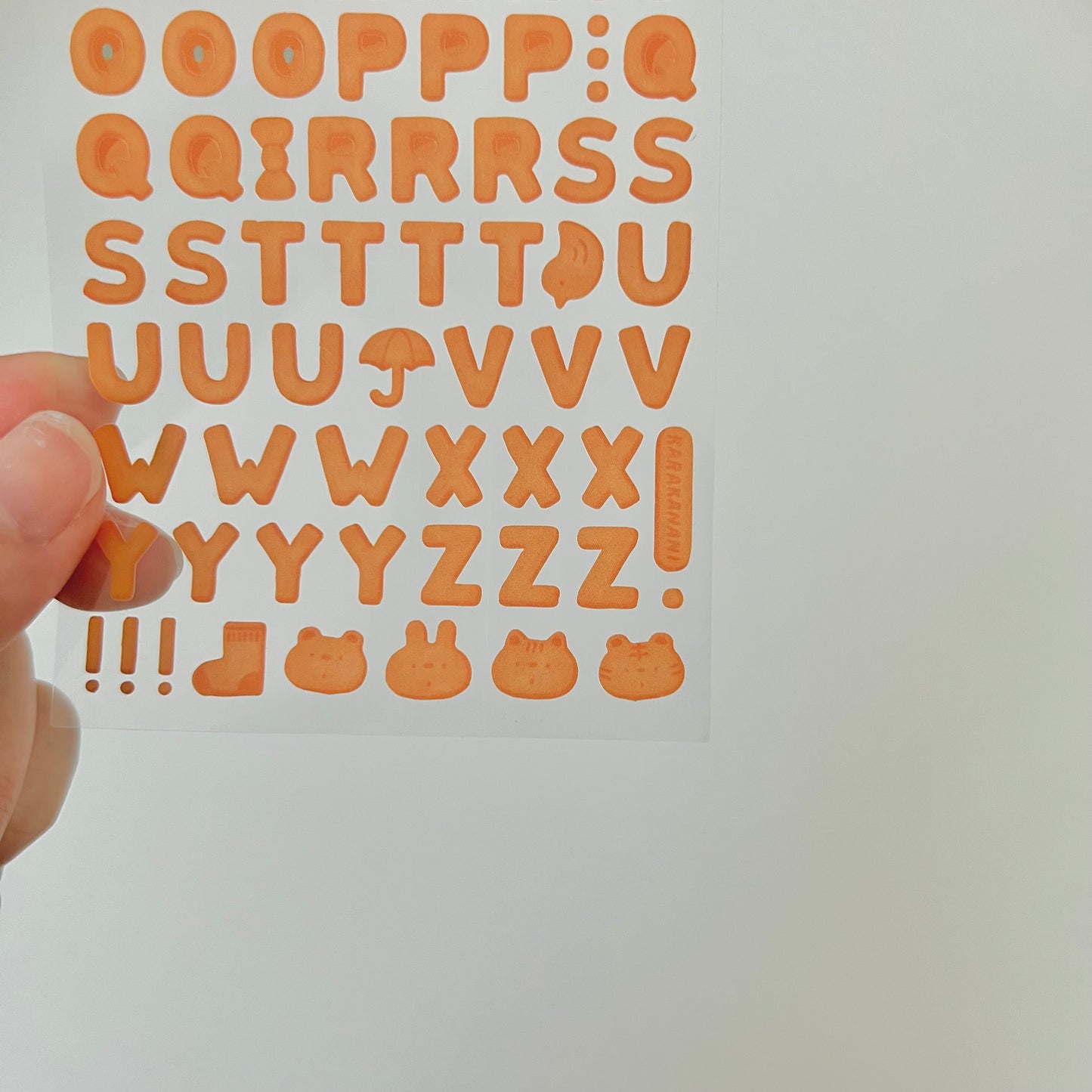 Cookie Alphabet Journaling Sticker Sheet