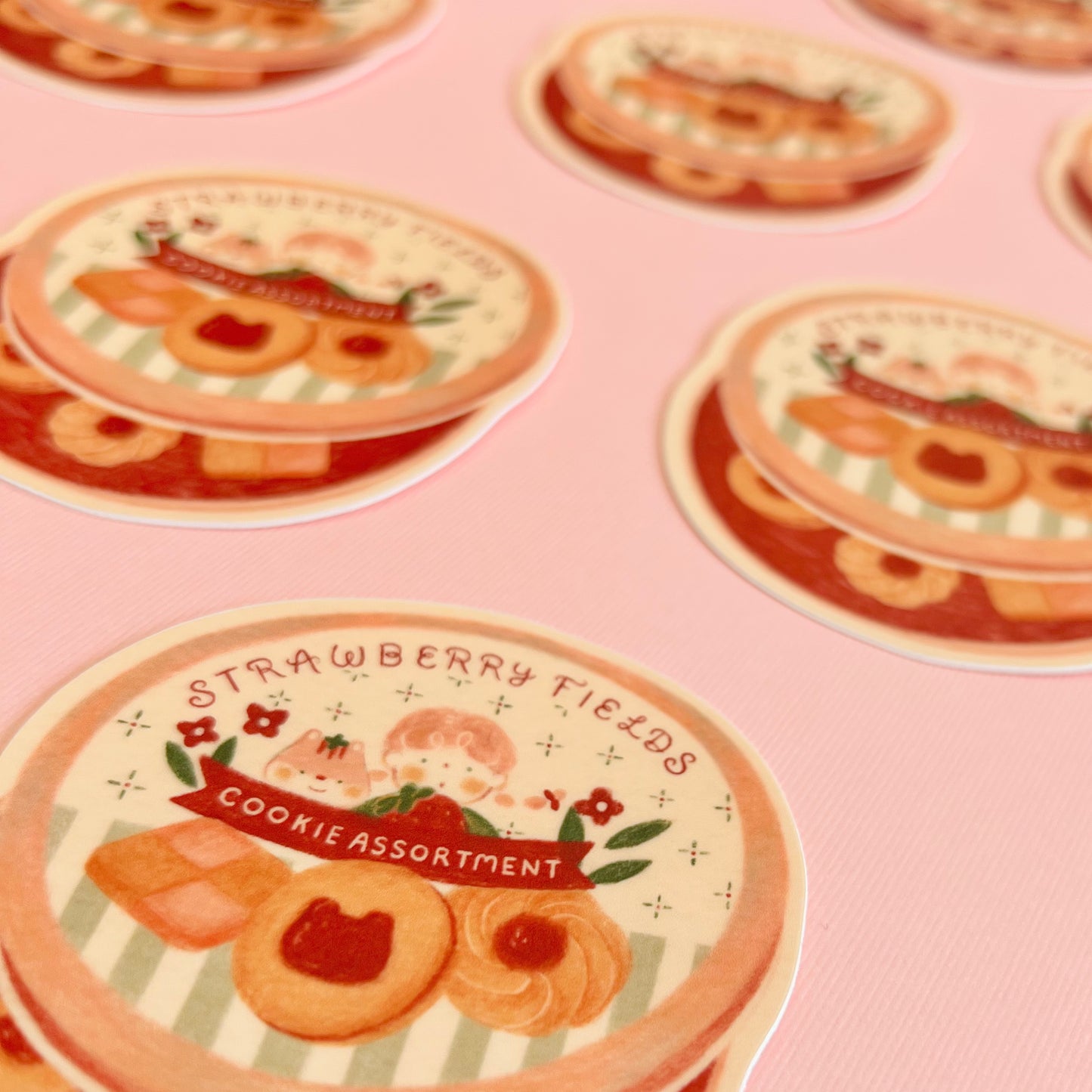Strawberry Fields Cookies Vinyl Sticker