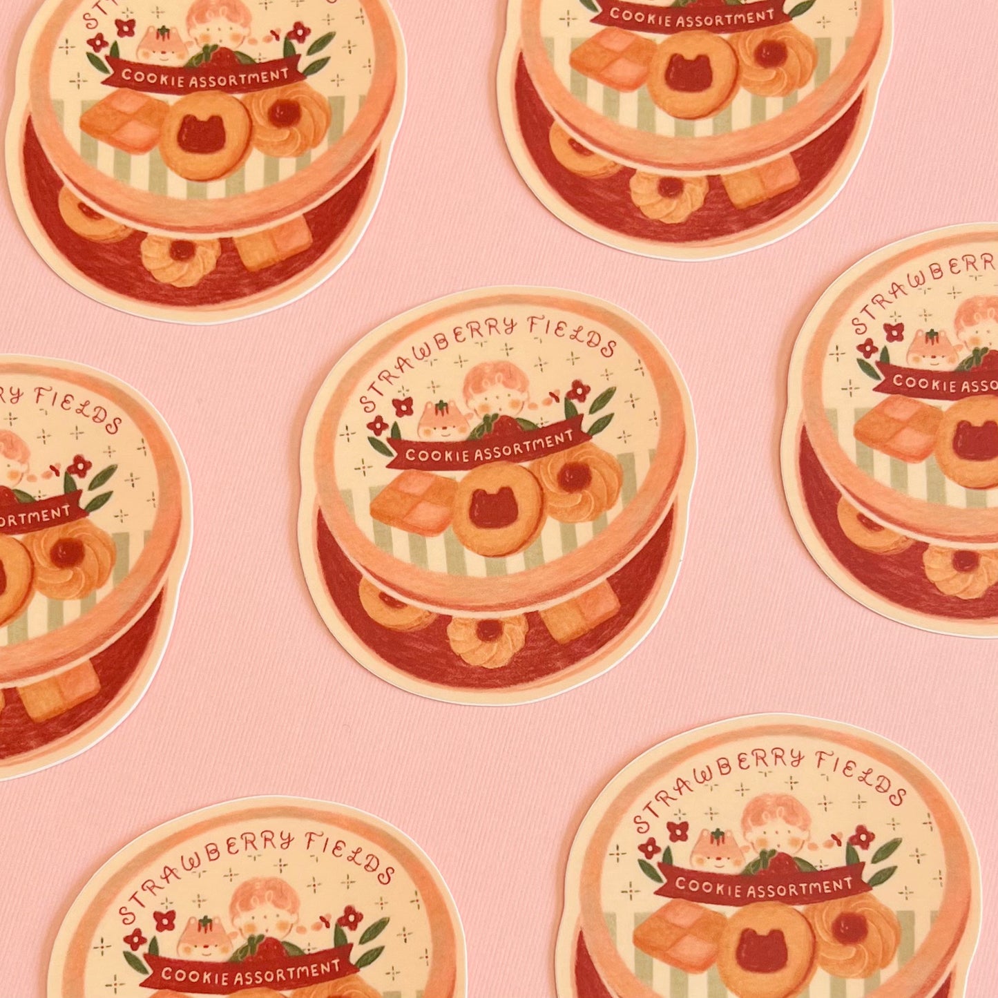 Strawberry Fields Cookies Vinyl Sticker