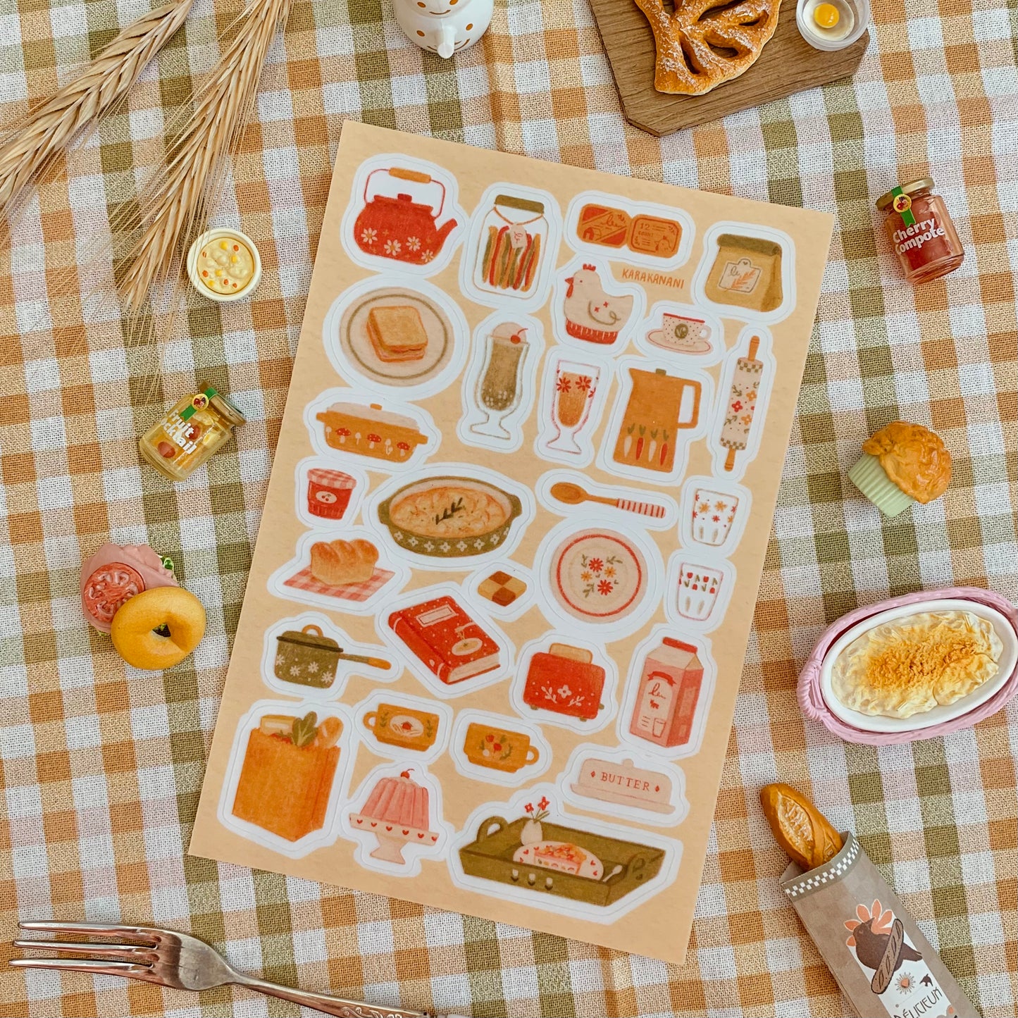Vintage Kitchen Clear Sticker Sheet