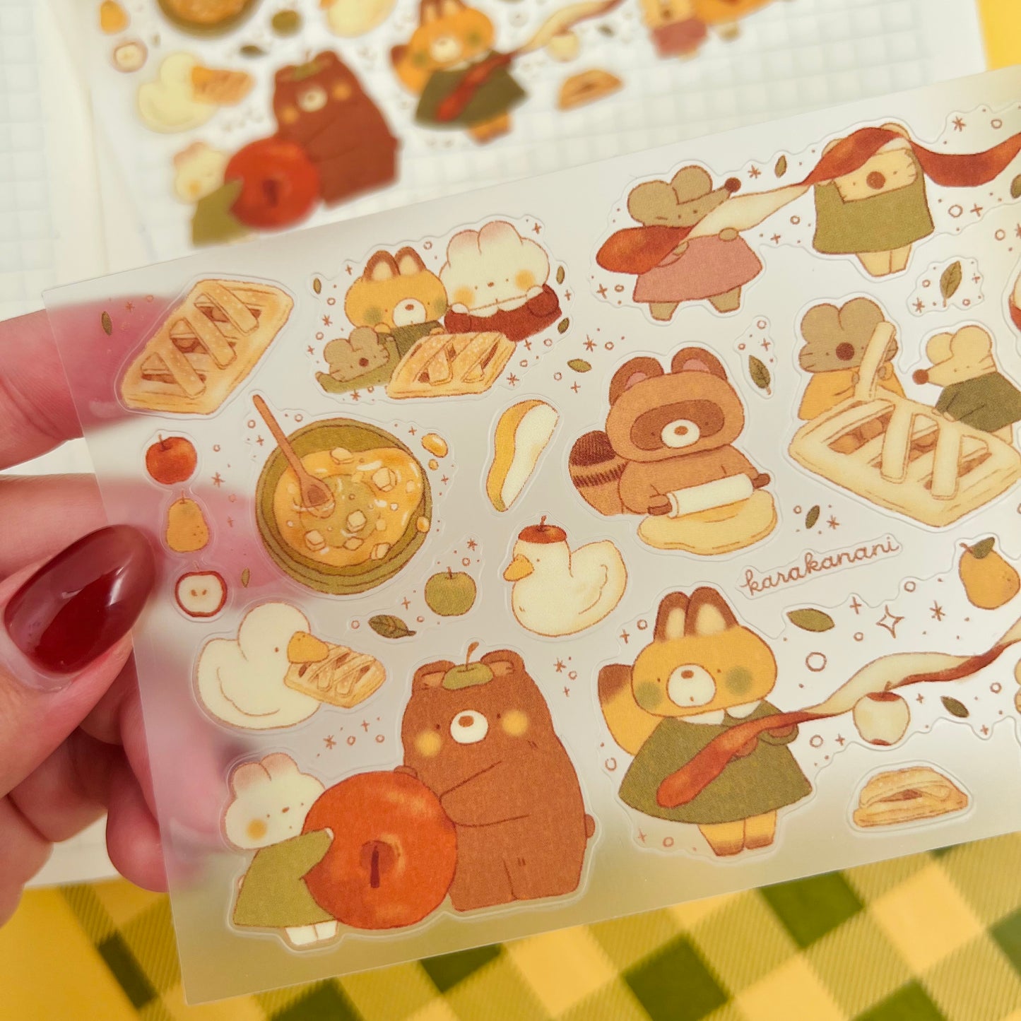 Baked Strudel Clear Journaling Sticker Sheet