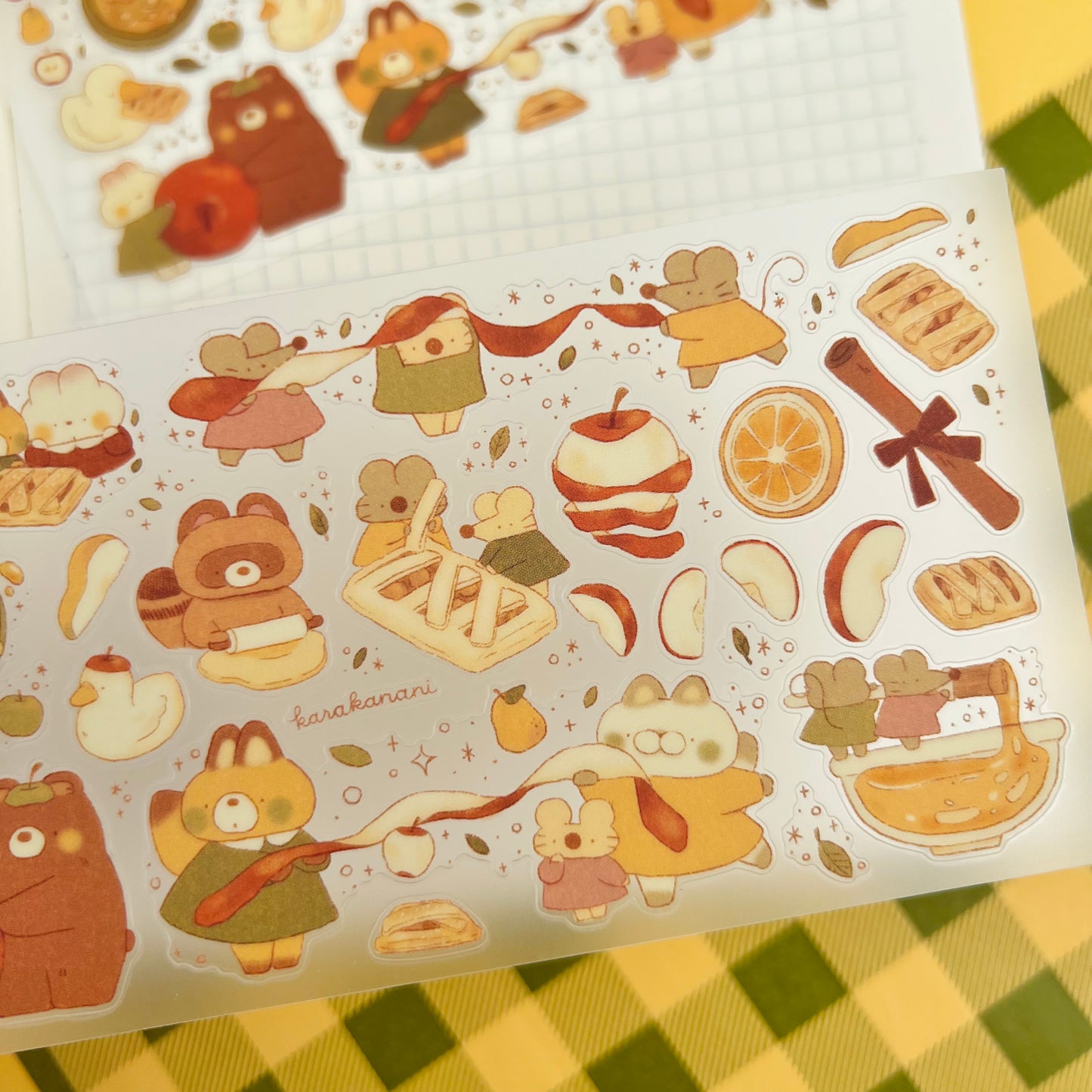 Baked Strudel Clear Journaling Sticker Sheet