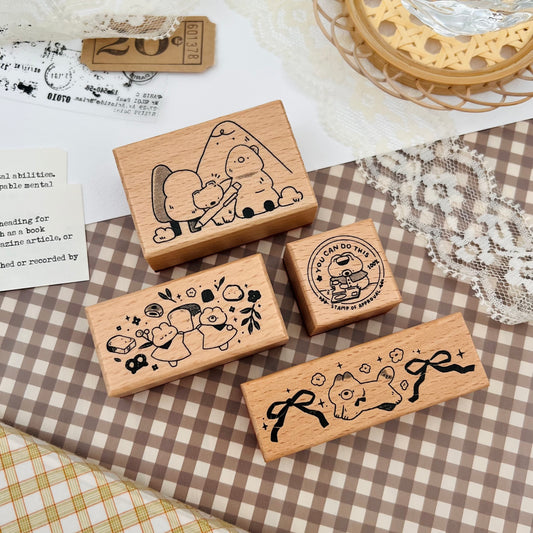 Series 1 Wooden Rubber Stamps