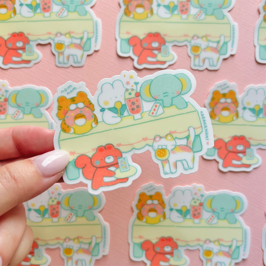 Let's Have Dessert Vinyl Sticker