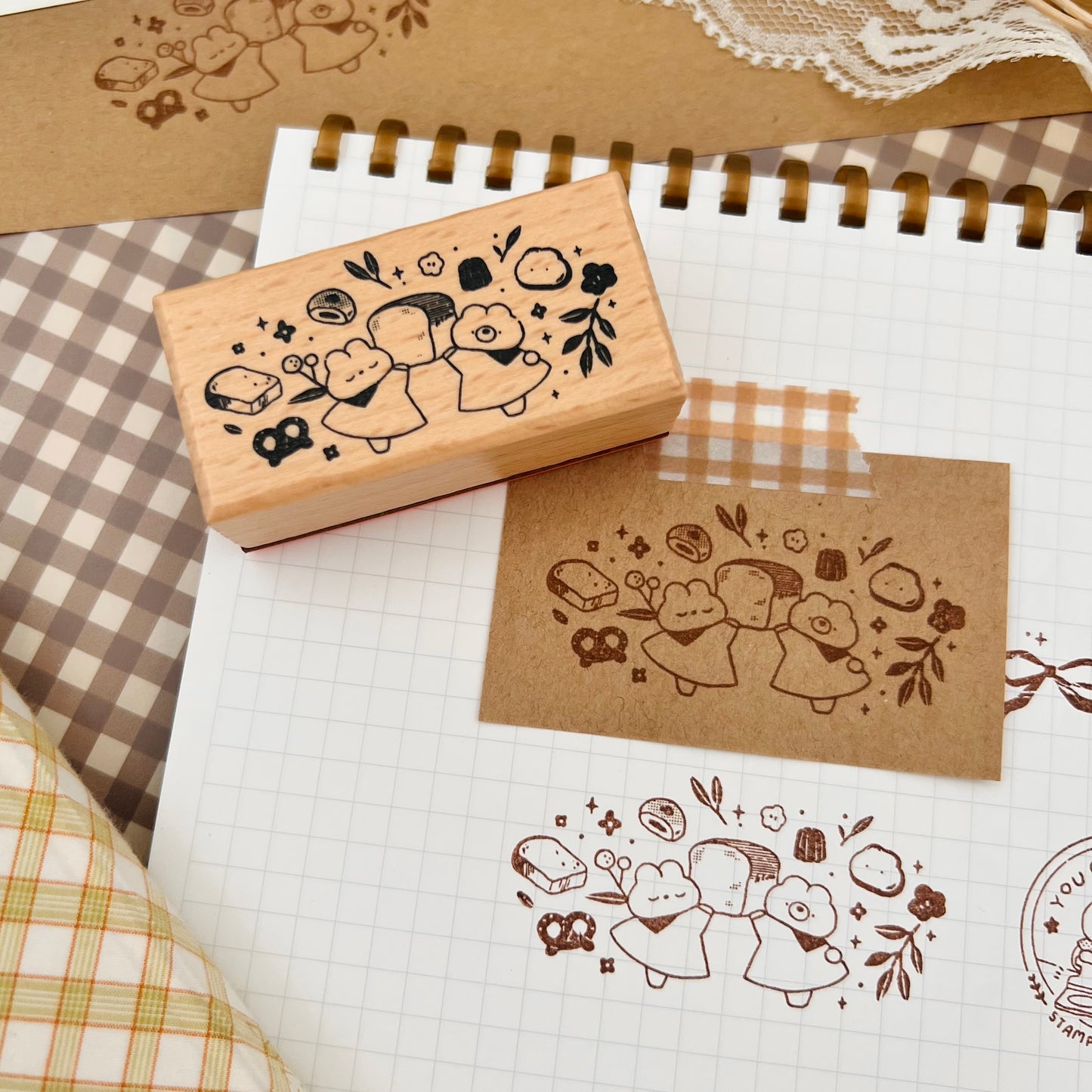 Series 1 Wooden Rubber Stamps