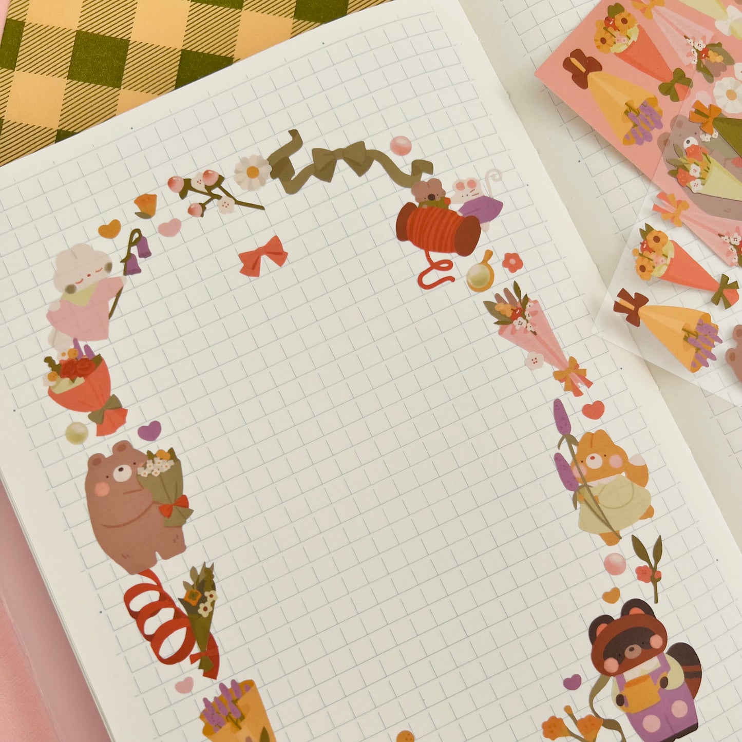 Cozy Flower Shop Journaling Sticker Sheet