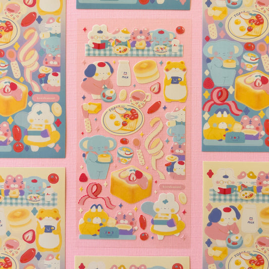 Pastel Morning Journaling Sticker Sheet