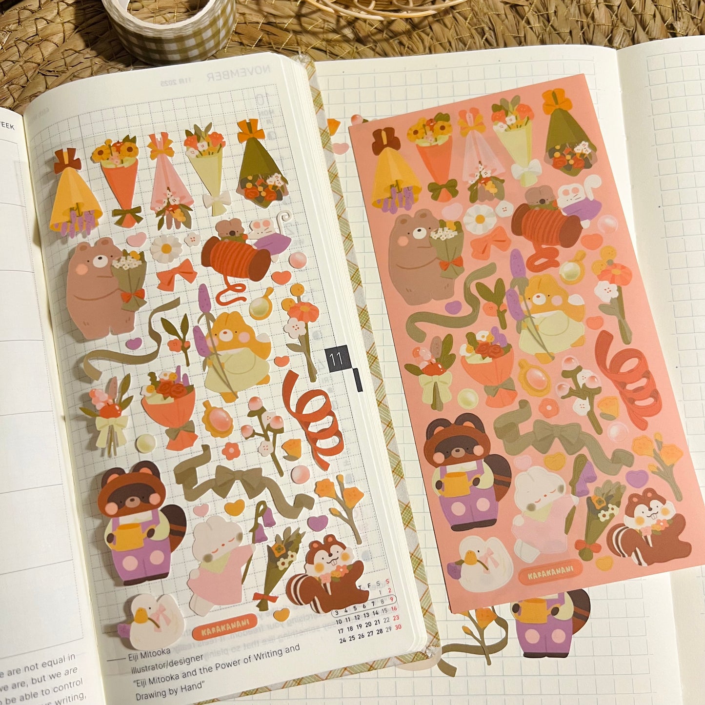 Cozy Flower Shop Journaling Sticker Sheet