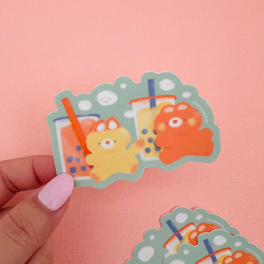 Bubble Tea Parade Vinyl Sticker