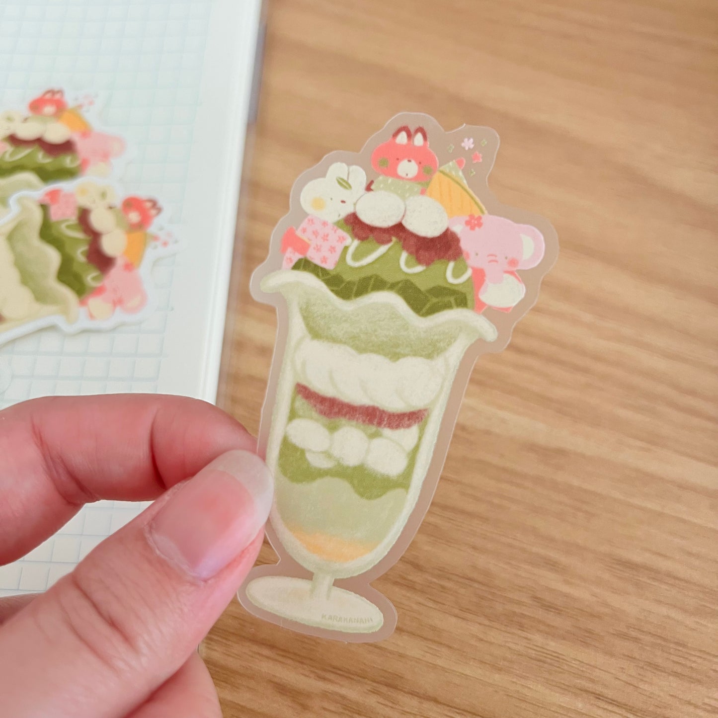 Sakura Parfait Clear Vinyl Sticker
