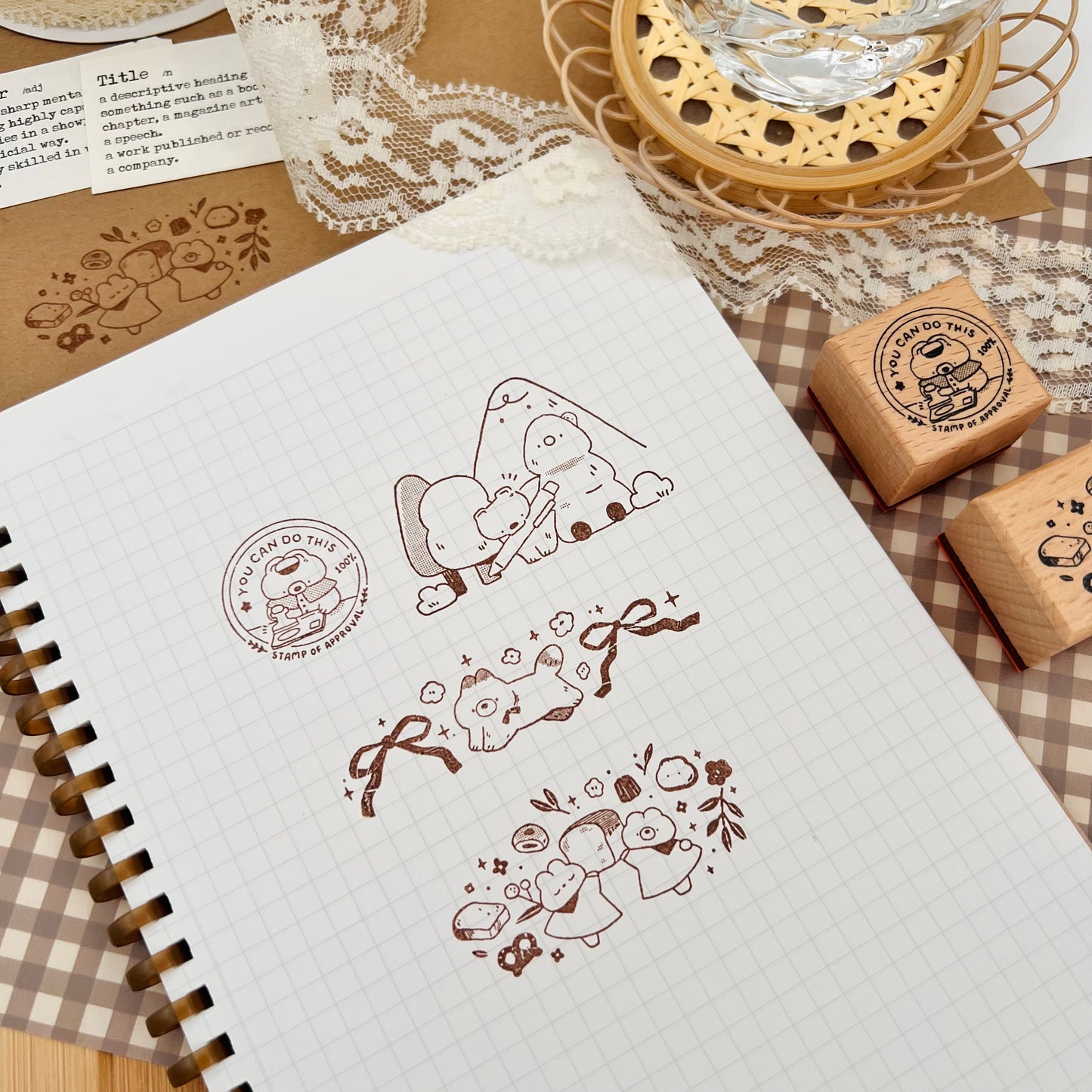 Series 1 Wooden Rubber Stamps