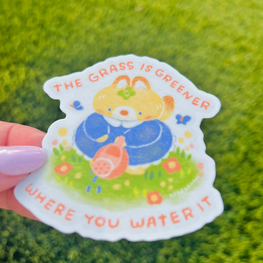 Greener Grass Vinyl Sticker