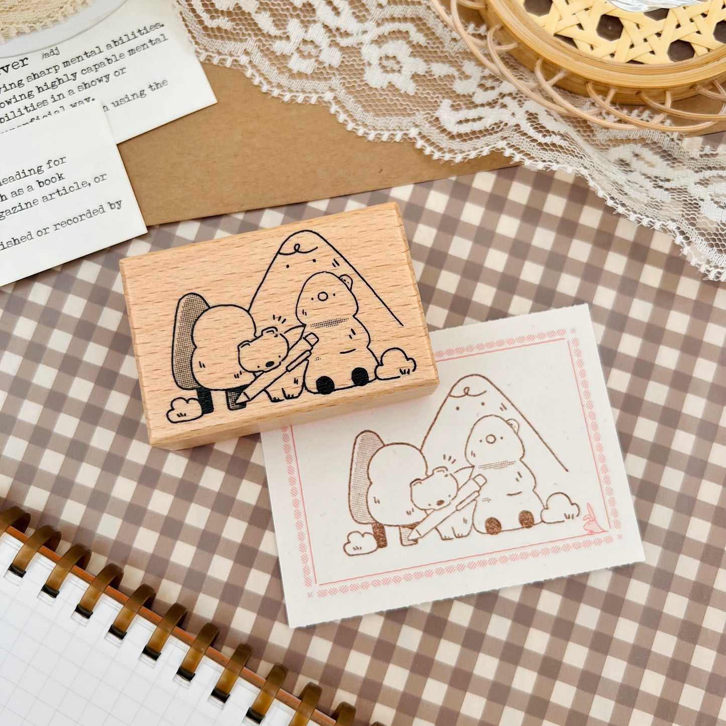 Series 1 Wooden Rubber Stamps