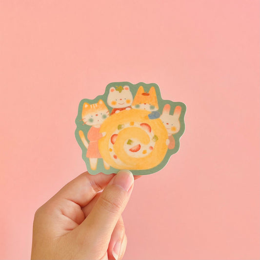 Fruit Roll Cake Vinyl Sticker