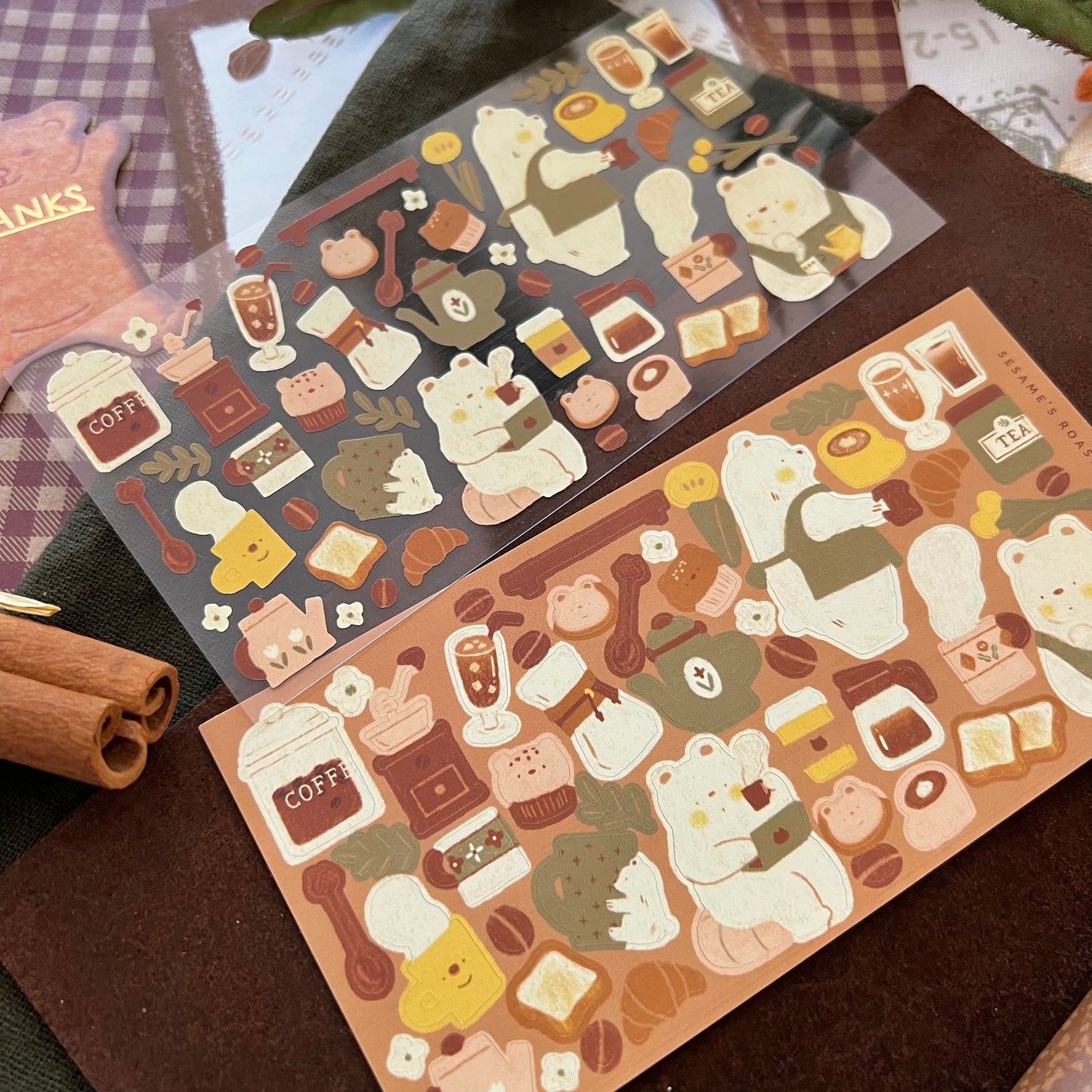Sesame's Roastery Journaling Sticker Sheet
