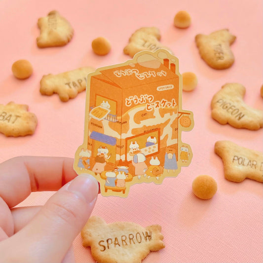 Animal Cookies Box Vinyl Sticker